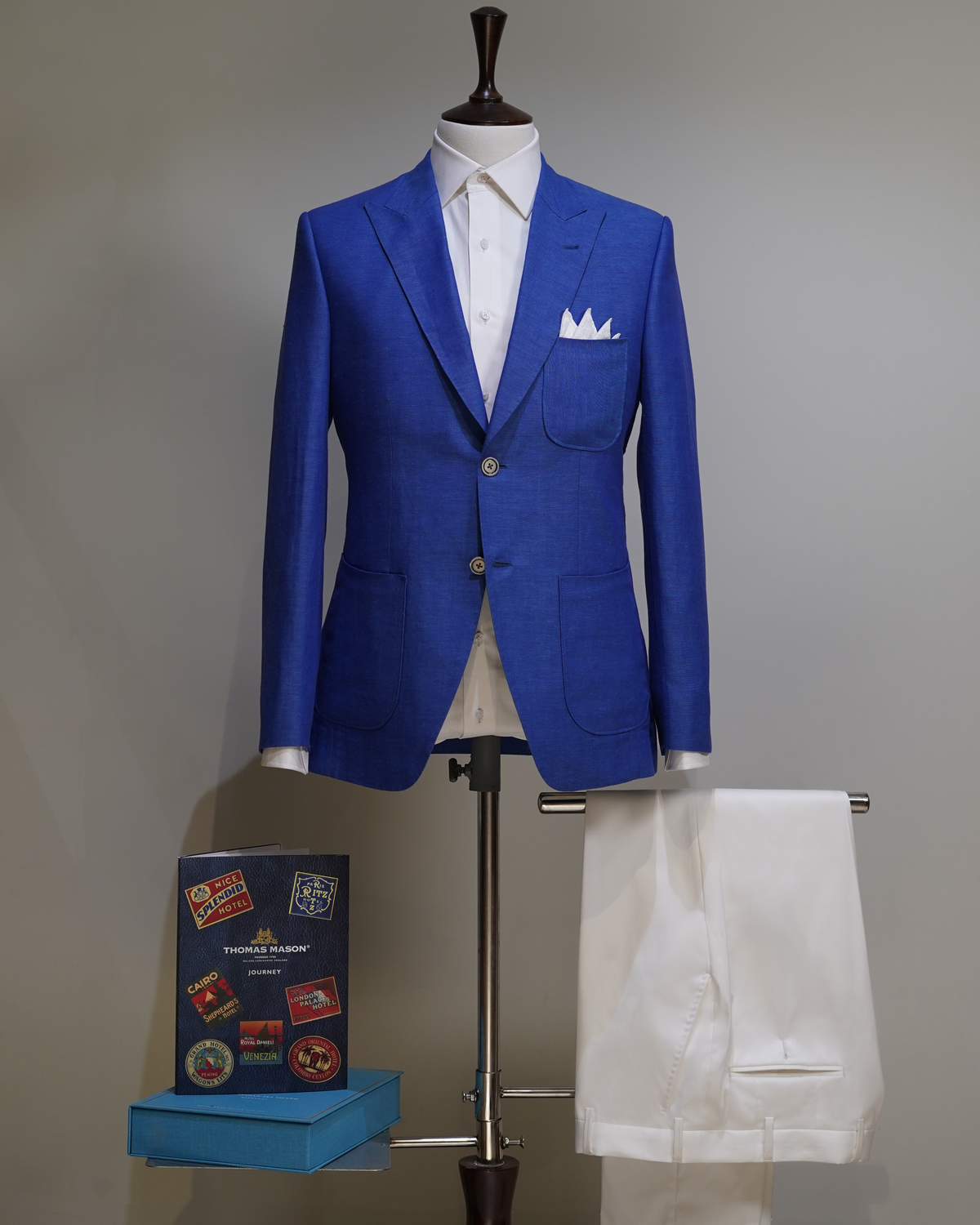 Blue Linen Bespoke Suit