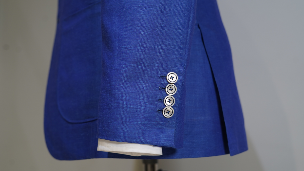Blue Linen Bespoke Suit